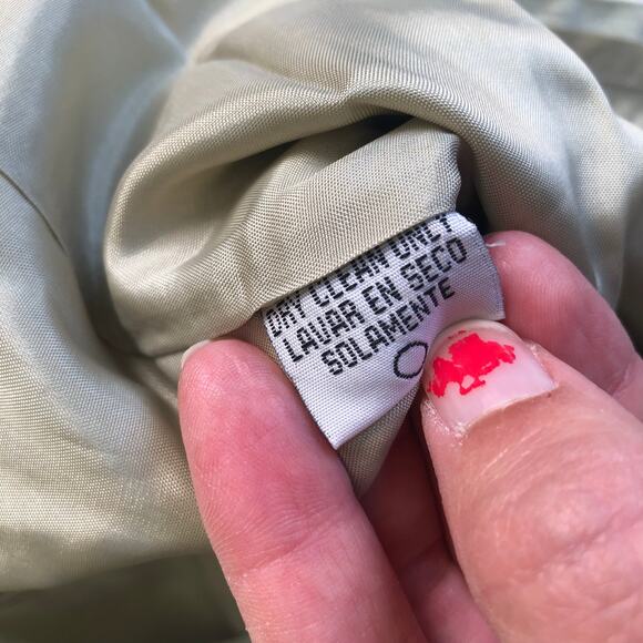 Y2K Sangria Linen-Blend Sage Green Embroidered Floral Shift Dress Sz 8 Cottage - Picture 8 of 11